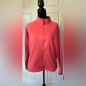 Mercedes-Benz woman’s XL full-zip  jacket salmon, pink, new like condition c6